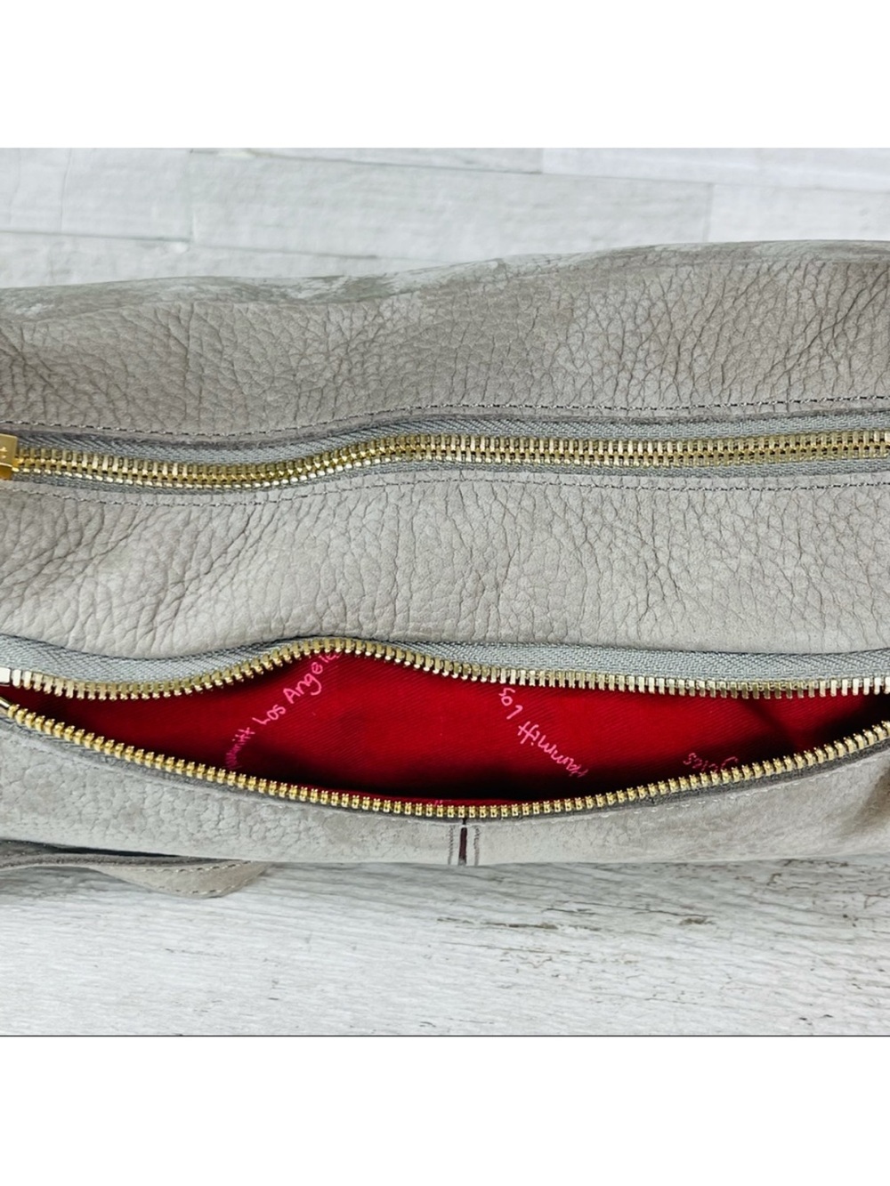 Hammett medium Becker handbag Pebbled Leather Hobo Bag with brushed gold - Picture 4 of 9